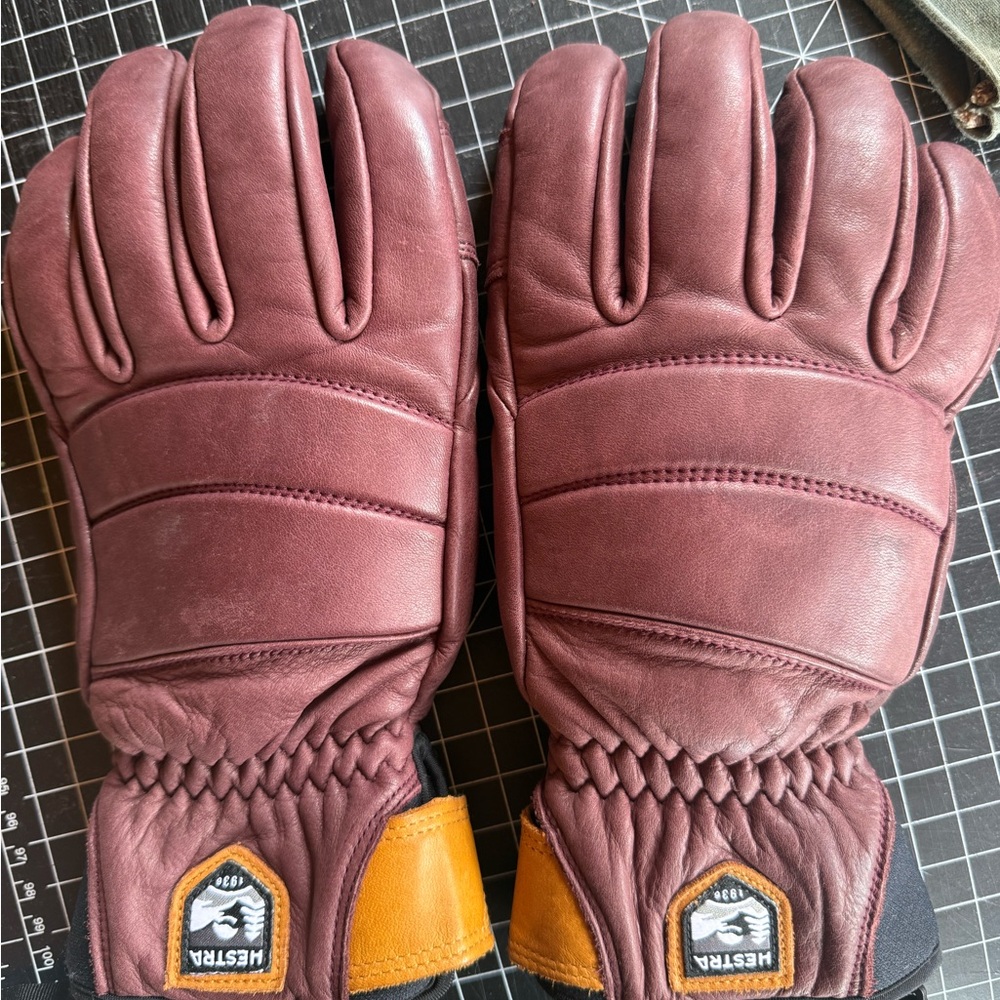 Hestra Brown and Yellow Performance Gloves